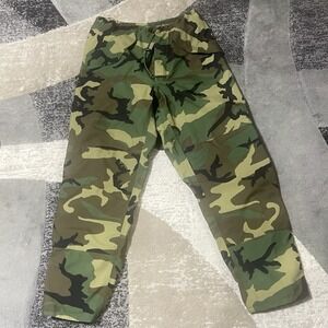 Military Pants Medium Long Trousers Extended Cold Weather‎ Woodland Camo Goretex